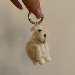 Frank & Eileen Cream Sheep Keychain